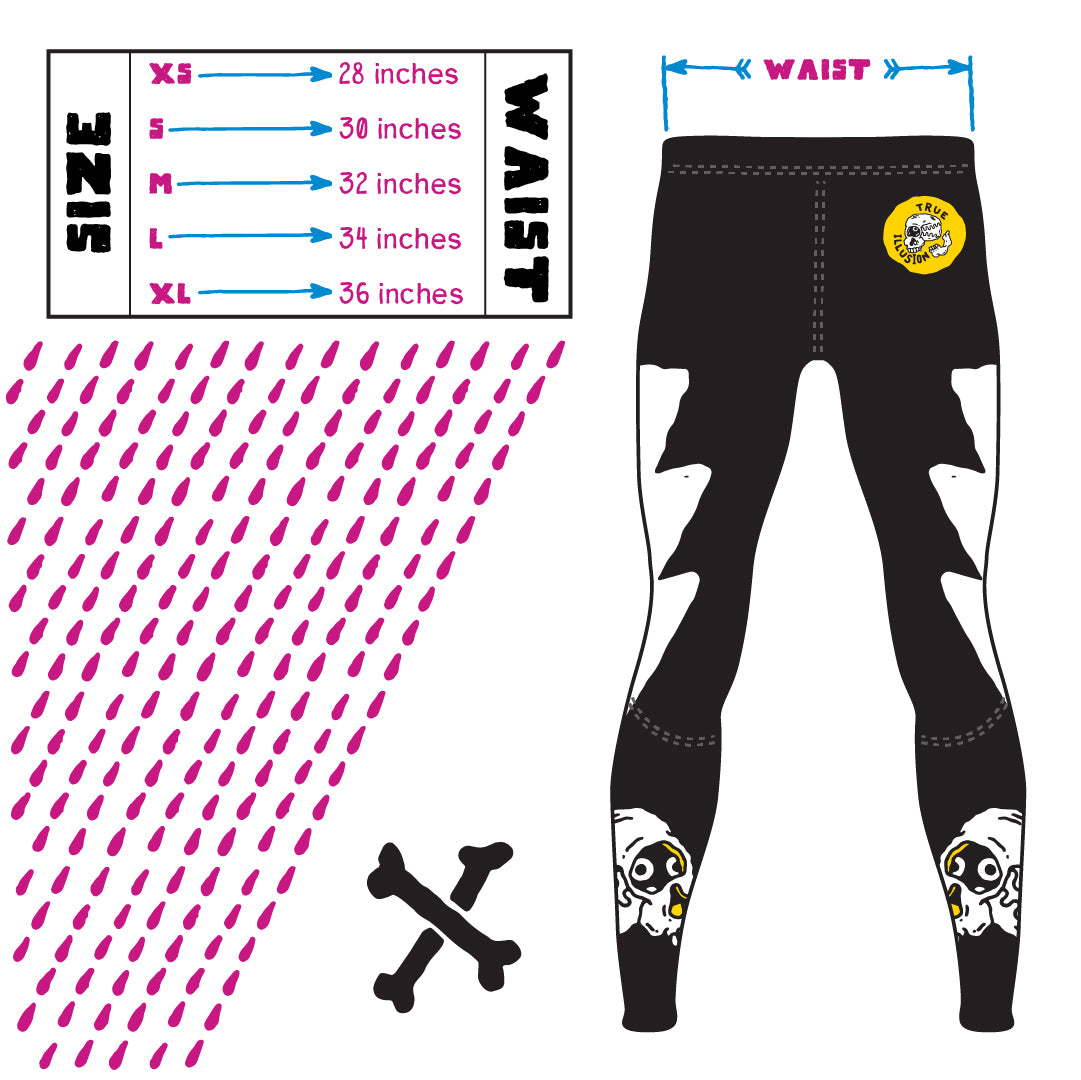 True Illusion BJJ Spats Size Chart